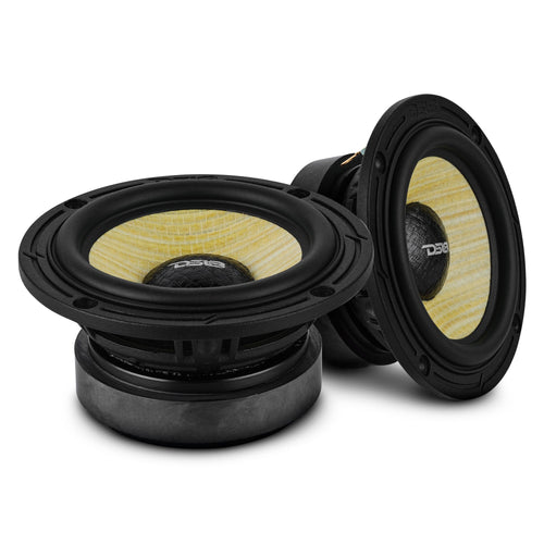 DS18 DXQ3.5 DXQ 3.5” Midrange Speaker with Yellow Straw + Composite Foam Cone | 60W RMS 4-Ohm — image 1