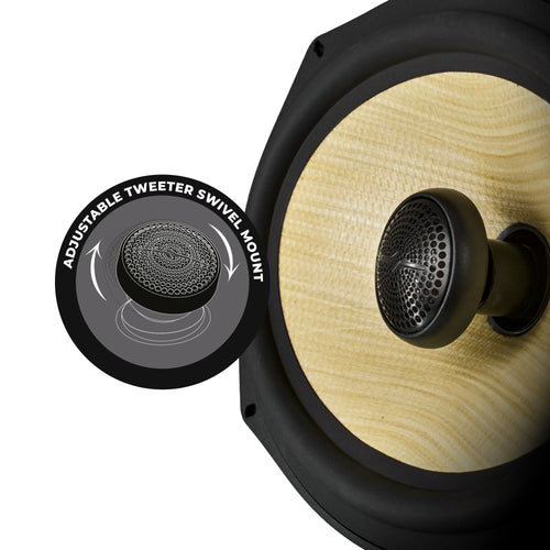 DS18 DXQ6.9CX DXQ 6x9" 2-Way Coaxial Speaker with Yellow Straw and Composite Foam Cone | 150W RMS 4-Ohm — image 2