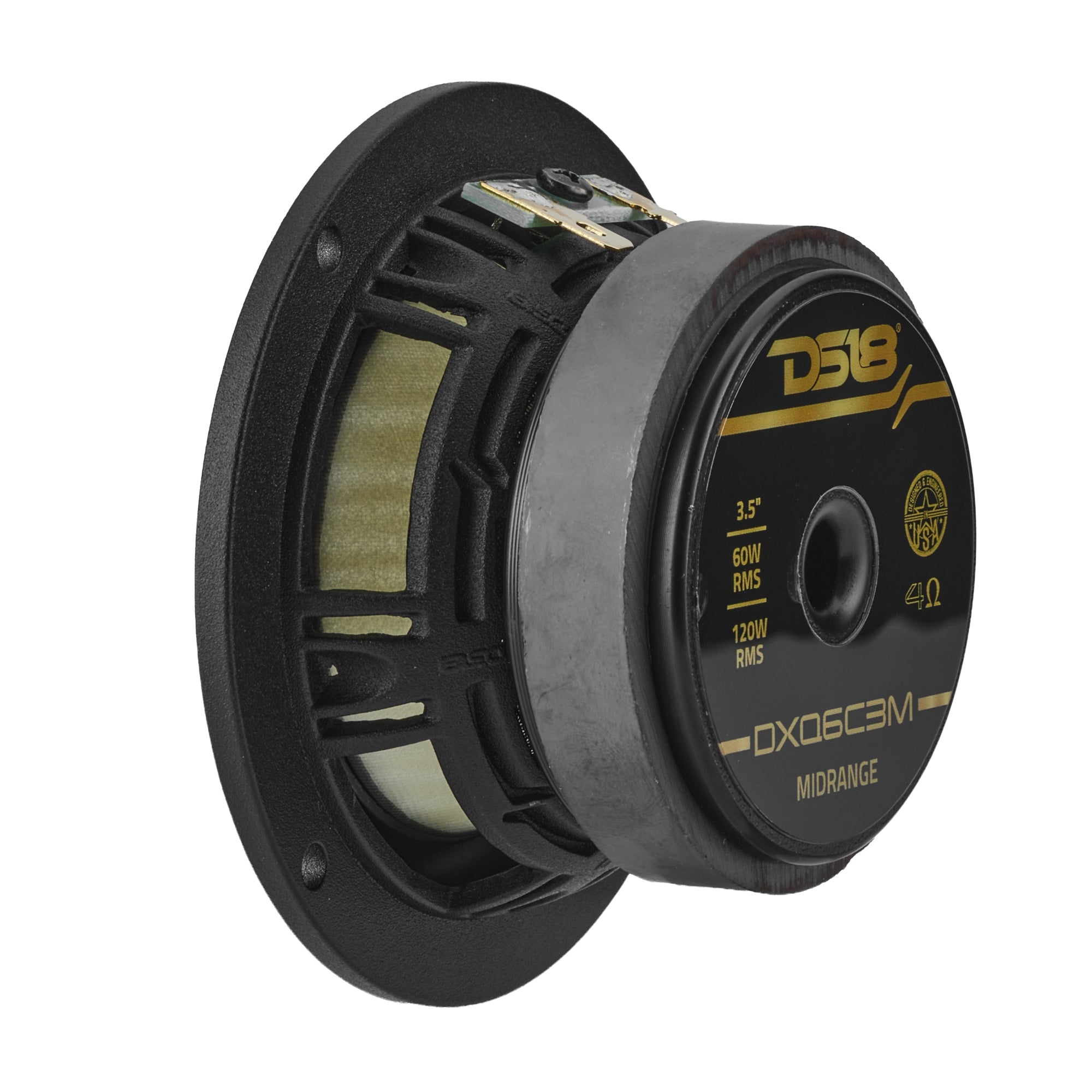 DS18 DXQ6C3 DXQ 6.5" 3-Way Component Speaker Set with Yellow Straw + Composite Foam Cone | 150W RMS 4-Ohm — image 3