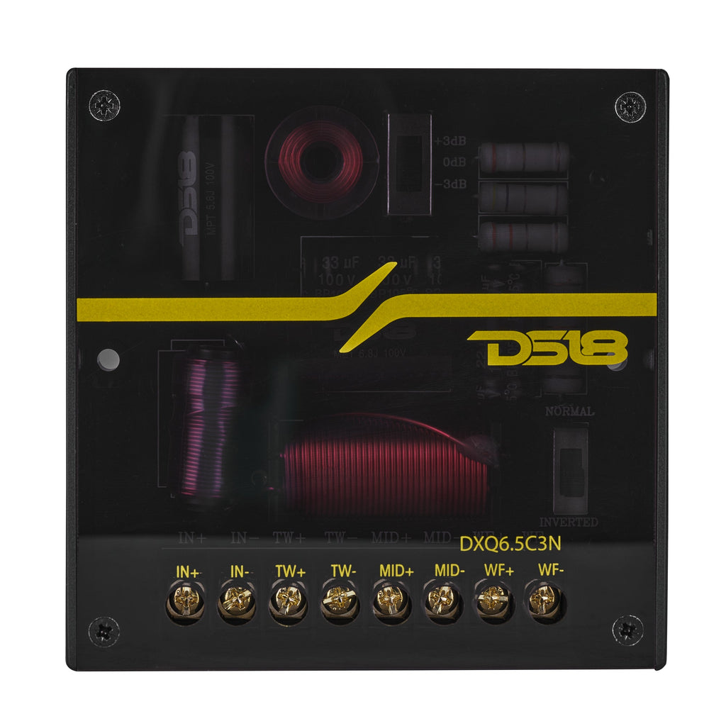 DS18 DXQ6C3N DXQ 6.5" 3-Way Component Speaker Set with Neodymium Magnet and Yellow Straw + Composite Foam Cone | | 180W RMS 4-Ohm — image 8
