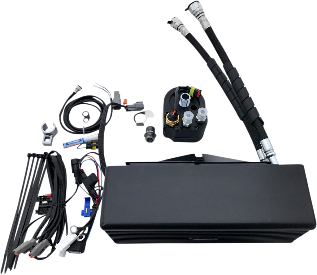 ULTRACOOL Oil Cooler Kit - Flat Black - Dyna — image 1