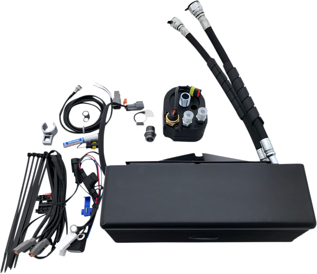 ULTRACOOL Oil Cooler Kit - Flat Black - Dyna — image 1