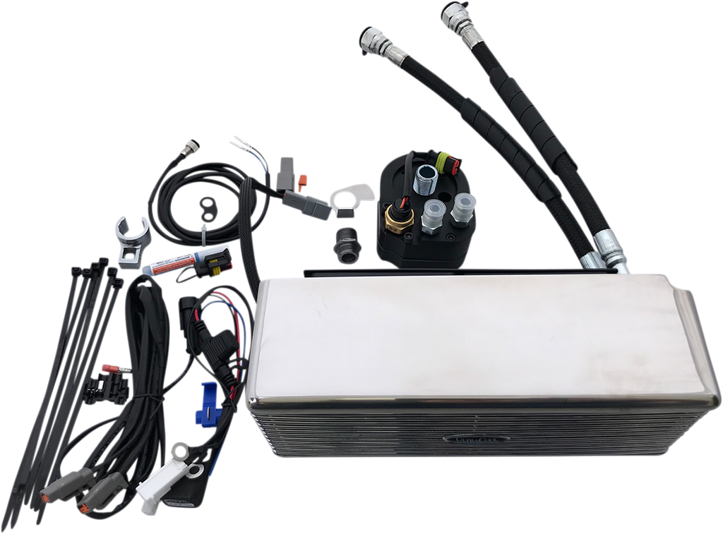 ULTRACOOL Oil Cooler Kit - Flat Black - Dyna — image 5