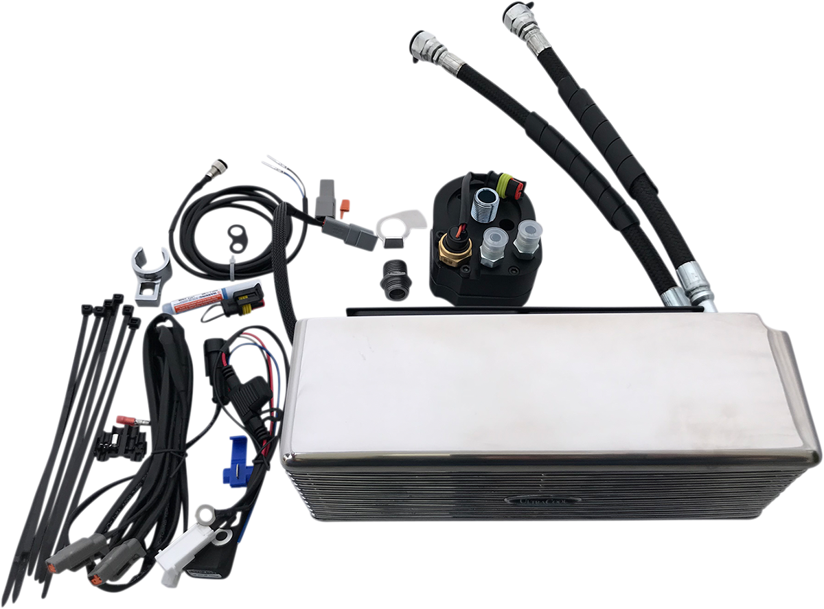 ULTRACOOL Oil Cooler Kit - Flat Black - Dyna — image 5