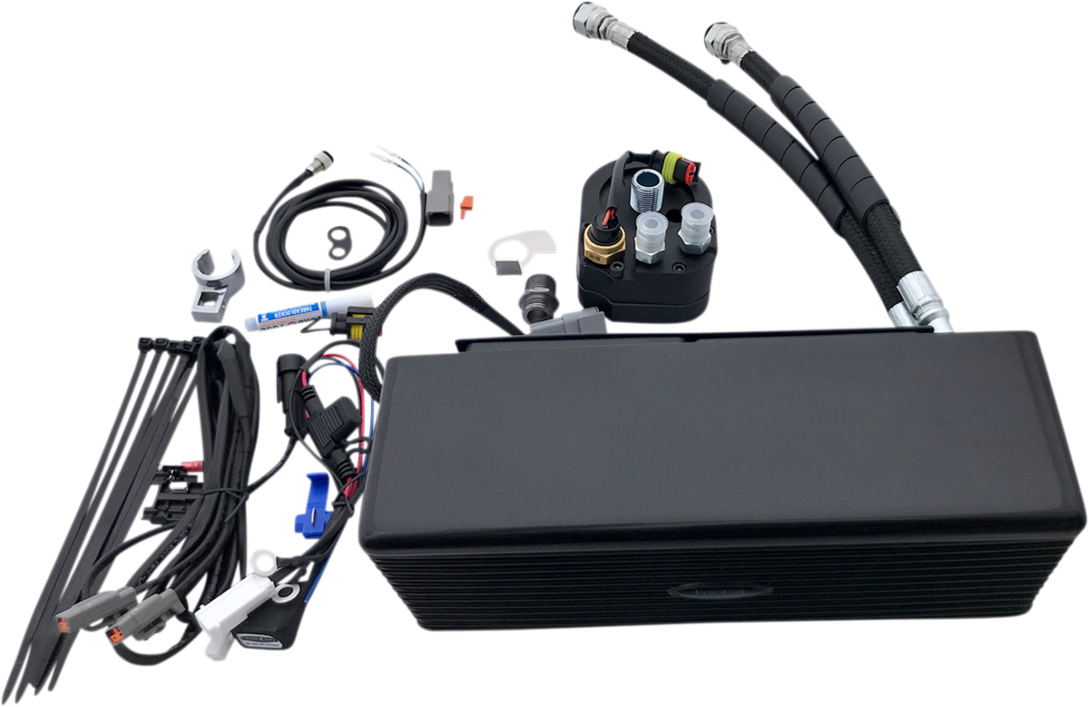 ULTRACOOL Oil Cooler Kit - Gloss Black - Dyna — image 1