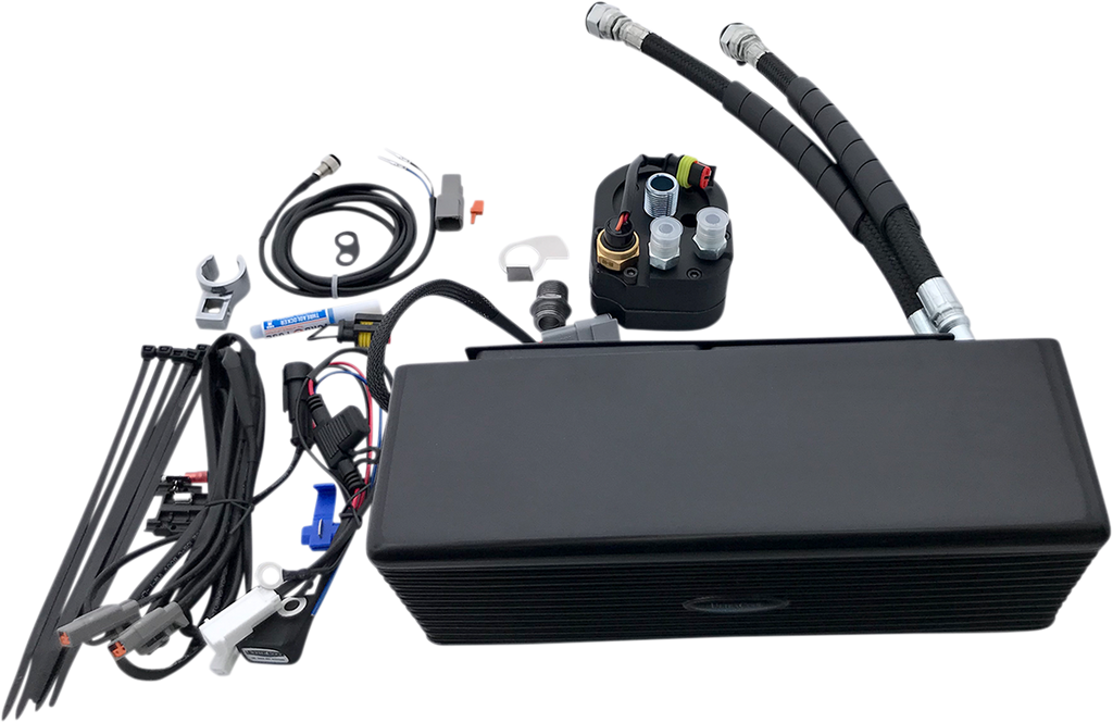 ULTRACOOL Oil Cooler Kit - Gloss Black - Dyna — image 1