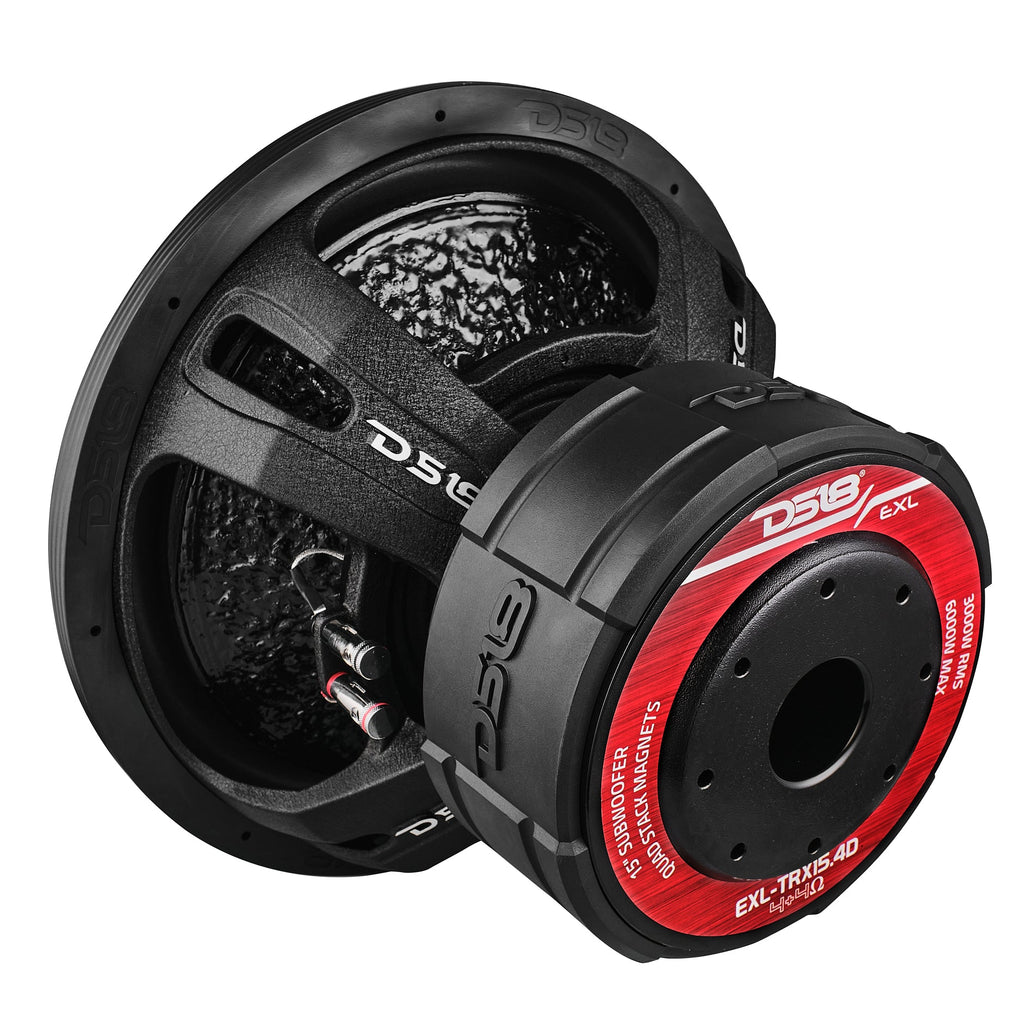 DS18 EXL-TRX15.4D EXL 15” Subwoofer Quad Stack with Reinforced Cone 3000 Watts RMS 4” Dvc 4-Ohm — image 3