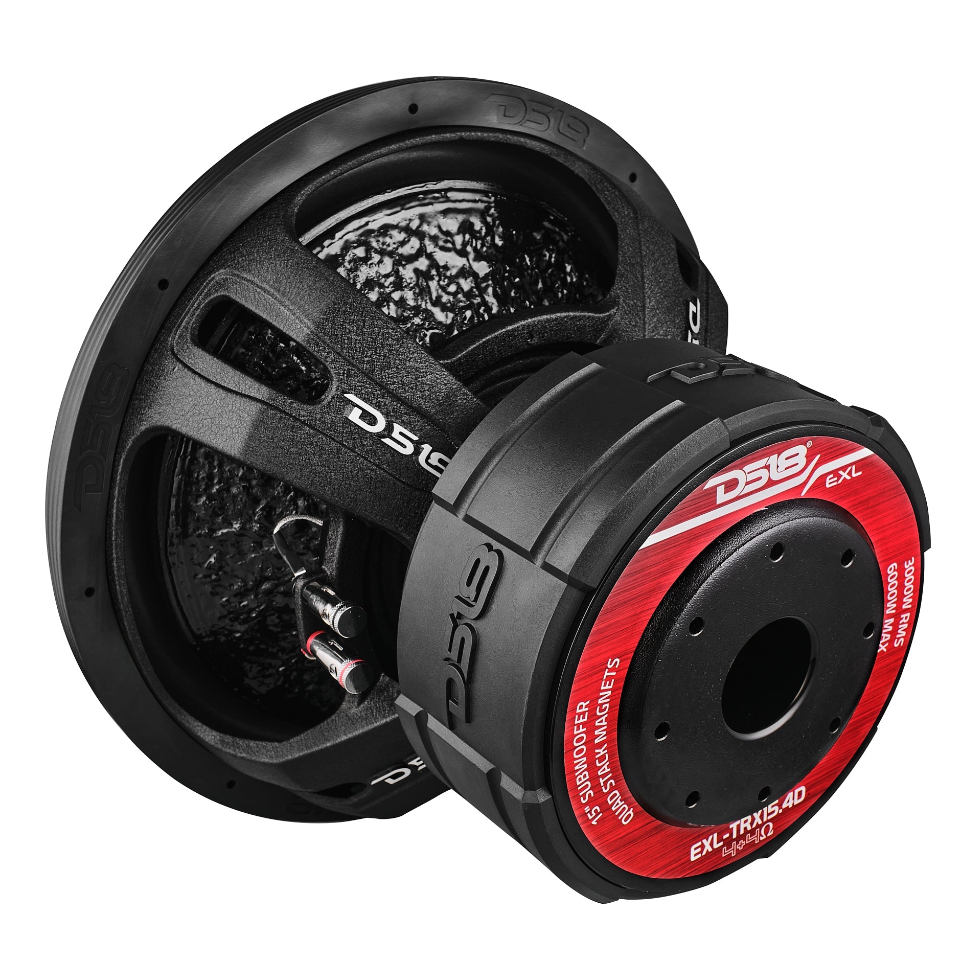 DS18 EXL-TRX15.4D EXL 15” Subwoofer Quad Stack with Reinforced Cone 3000 Watts RMS 4” Dvc 4-Ohm — image 3