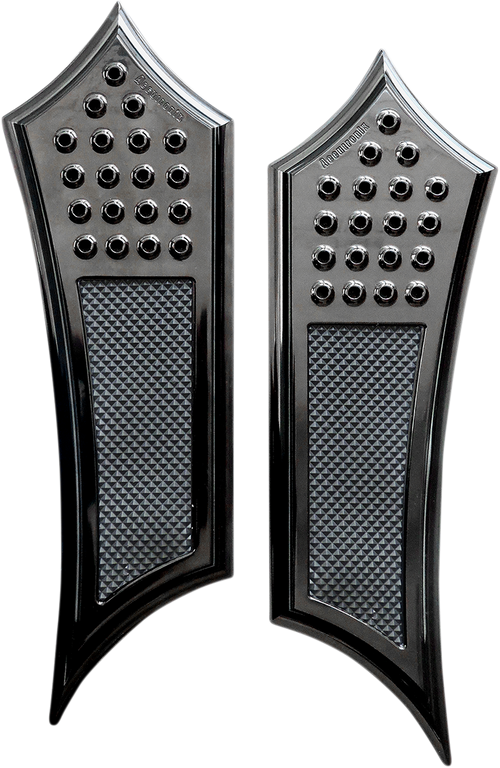 ACCUTRONIX Front Floorboards - Extended - Black - Drilled - Instigator - FL FBF01-DIB — image 1