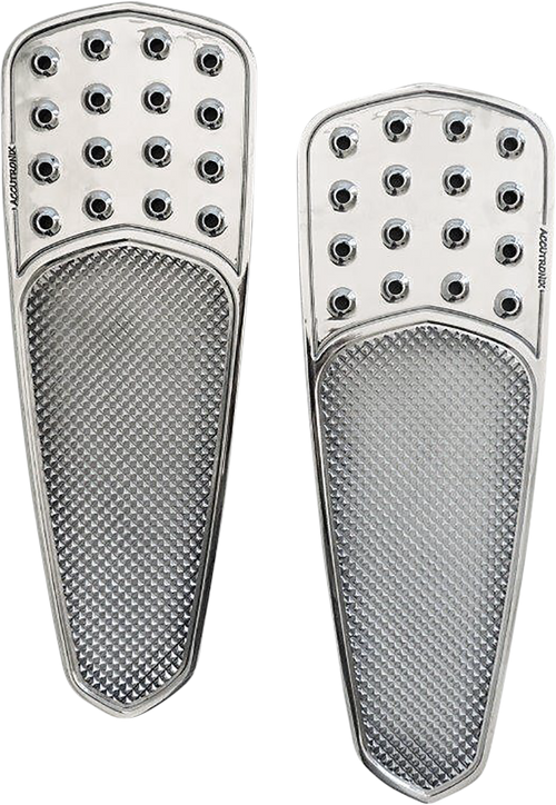 ACCUTRONIX Front Floorboards - Extended - Chrome - Knurled - FL FBF01-KDTC — image 1