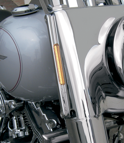 ALLOY ART LED Front Signal Light - FLSTF - Chrome/Clear FDH-1 — image 2