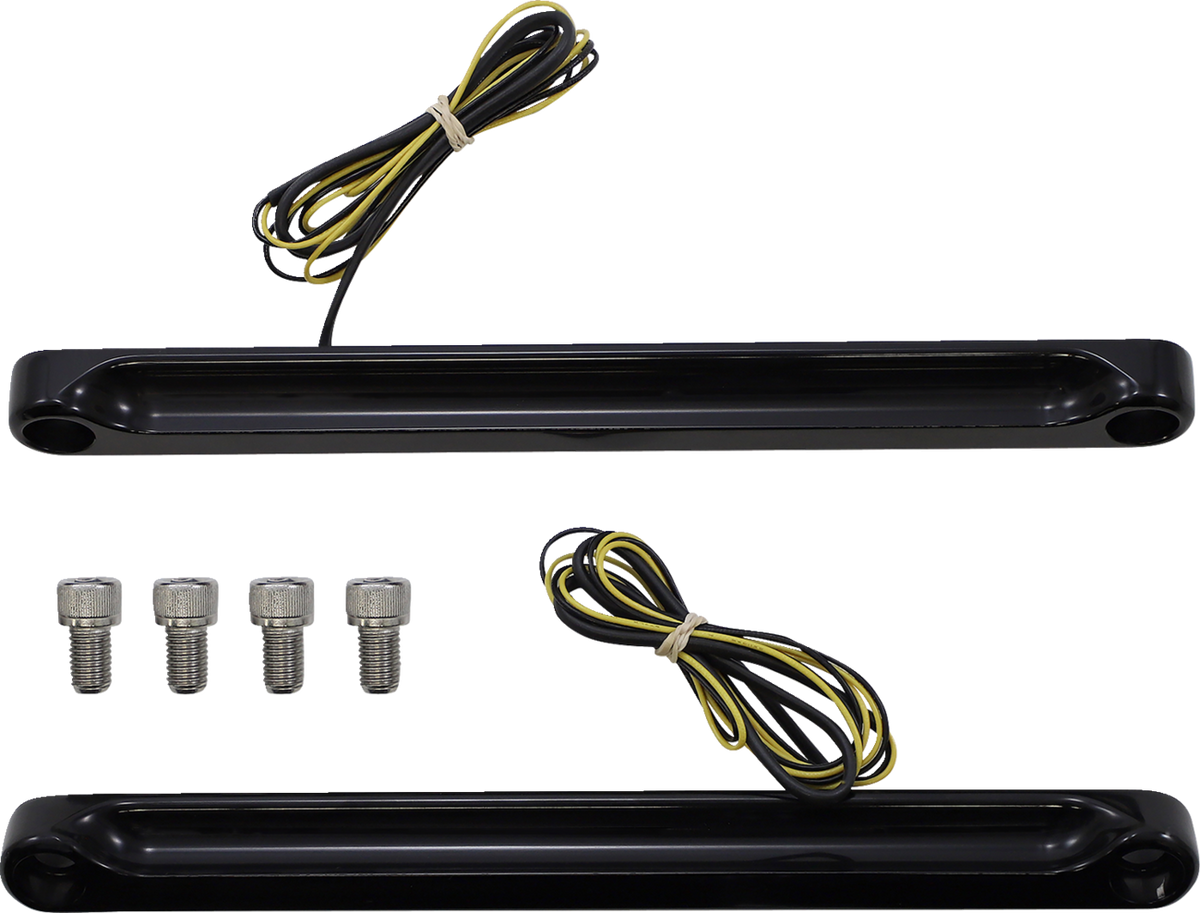 ALLOY ART LED Front Signal Light - FLSTF - Black/Smoke FDH-2 — image 1