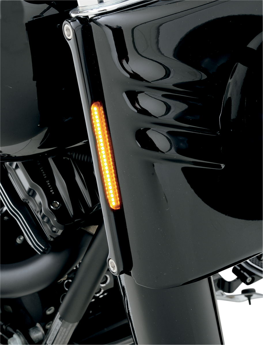 ALLOY ART LED Front Signal Light - FLSTF - Black/Smoke FDH-2 — image 2