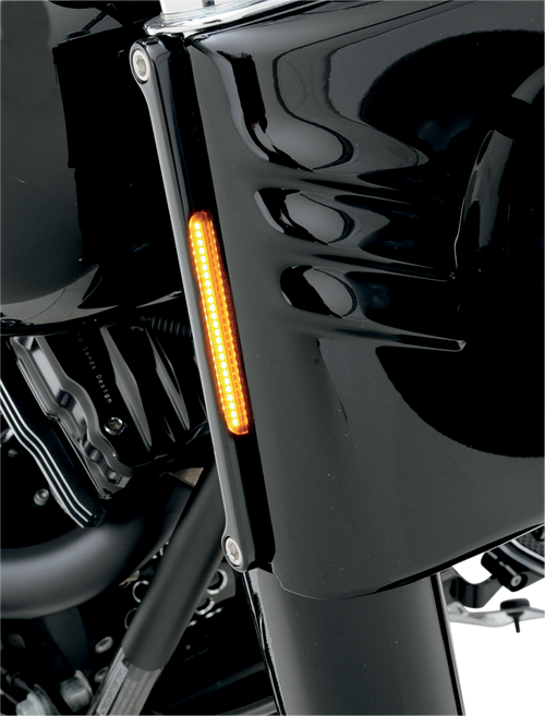 ALLOY ART LED Front Signal Light - FLSTF - Black/Smoke FDH-2 — image 2