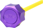 FIGURATI DESIGNS Performance Magnetic Oil Dipstick - Curved - Purple - M8 Touring/Trike — image 1