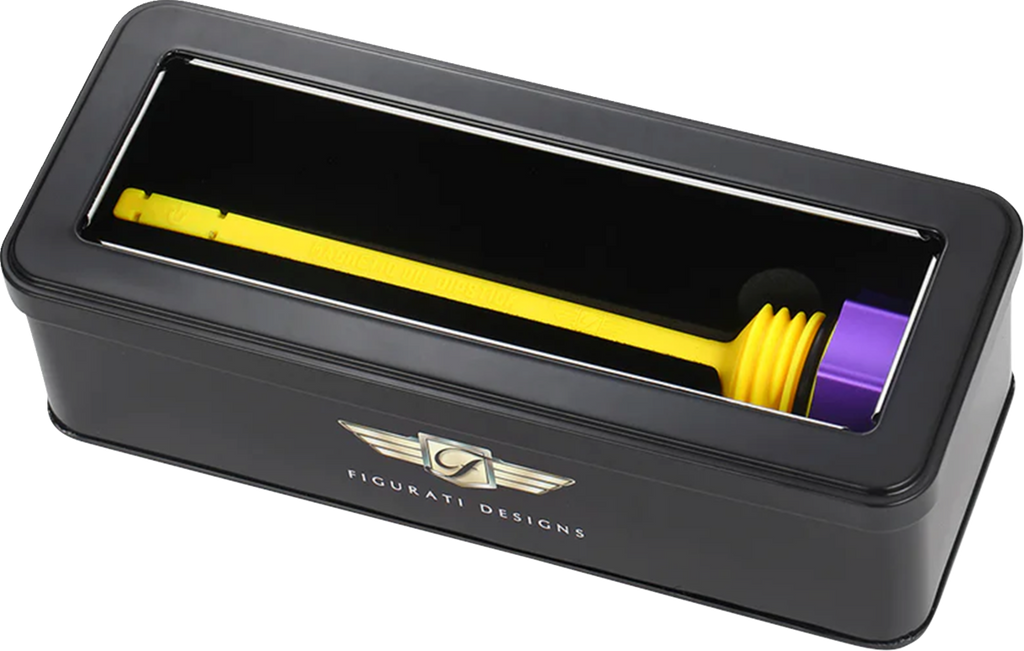 FIGURATI DESIGNS Performance Magnetic Oil Dipstick - Curved - Purple - M8 Touring/Trike — image 3