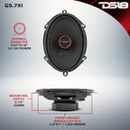 DS18 G5.7Xi GEN-X 5x7" 2-Way Coaxial Speakers 50 Watts Rms 4-Ohm — image 7
