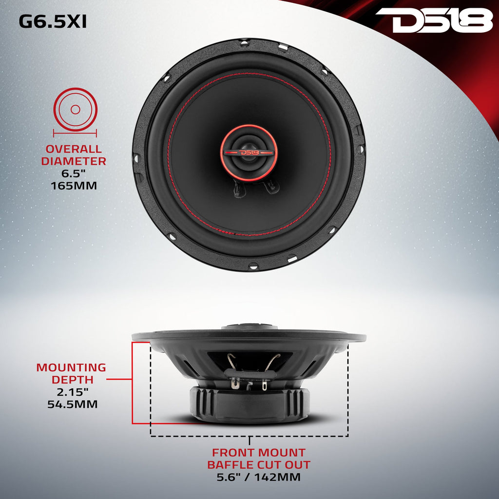 DS18 G6.5Xi GEN-X 6.5" 2-Way Coaxial Speakers 50 Watts Rms 4-Ohm — image 7