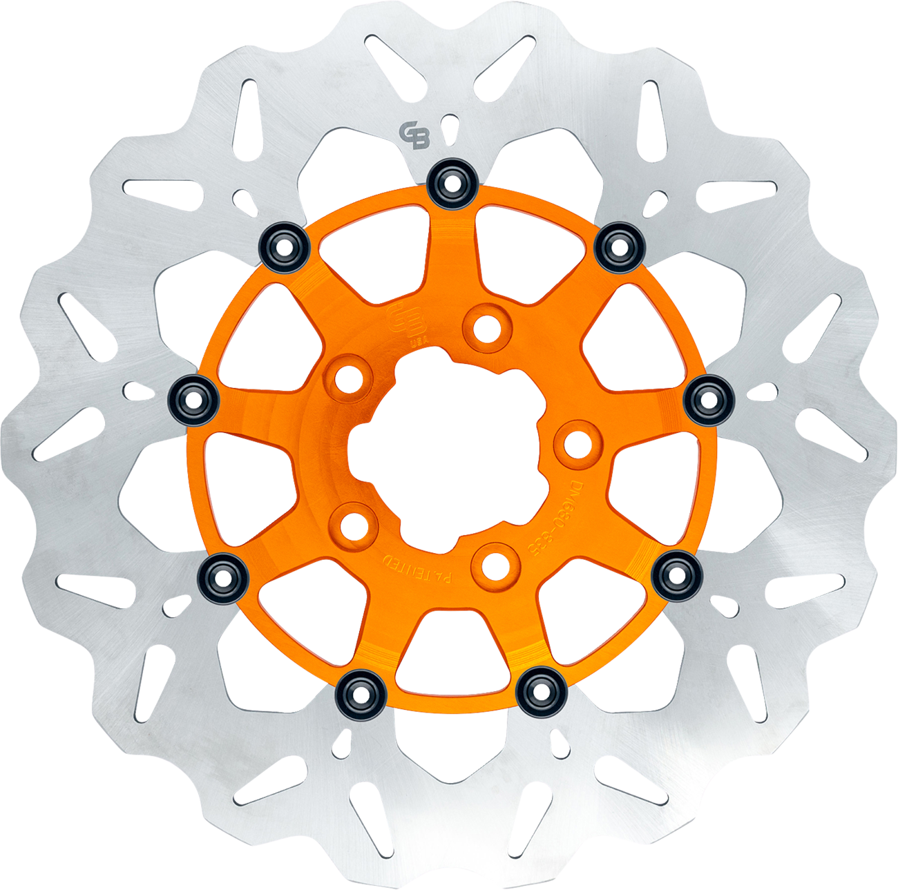 GBRAKES Brake Rotor - Rear - Orange GBDU022 — image 1
