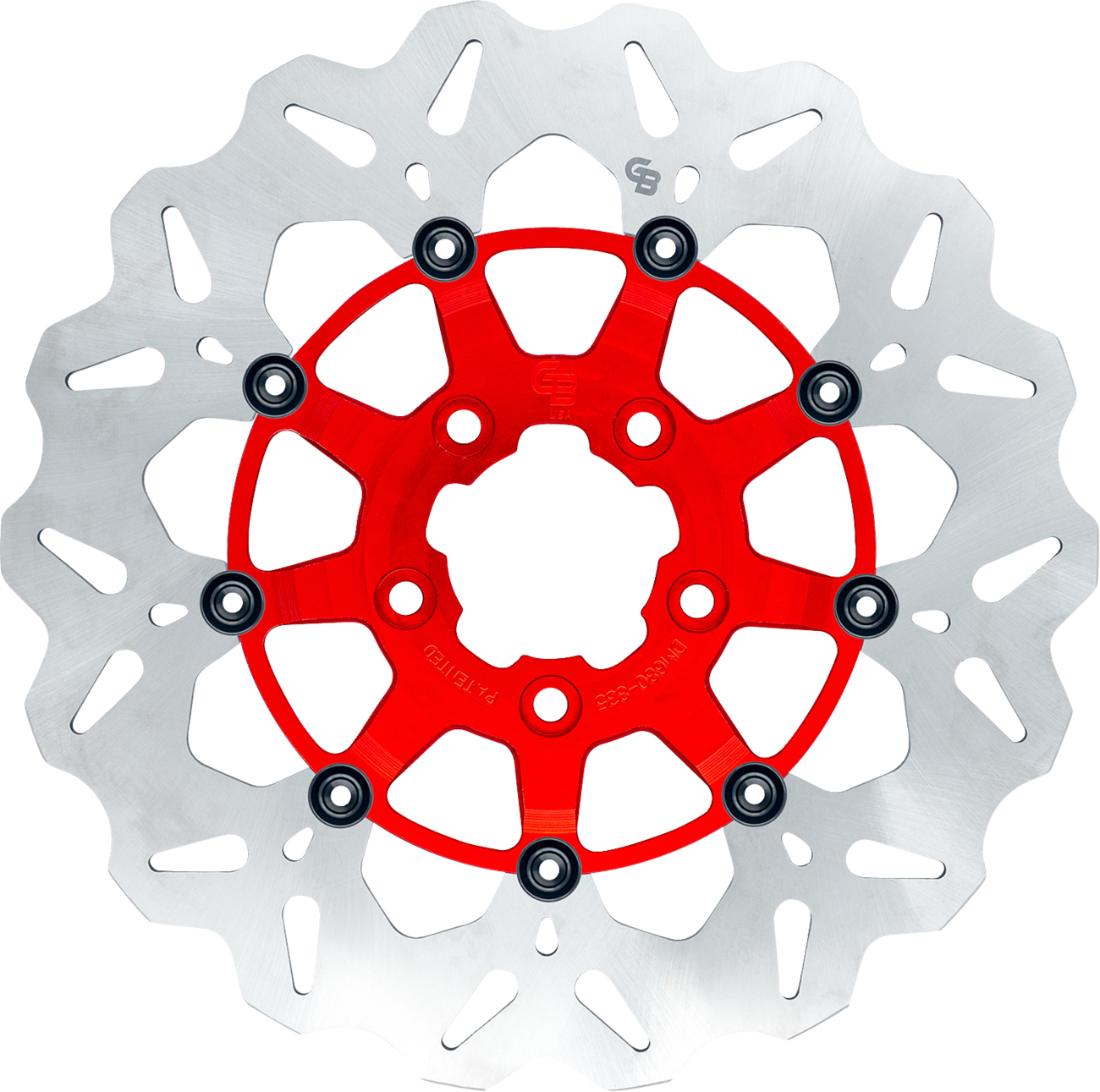 GBRAKES Brake Rotor - Front - Red GBDU023 — image 1