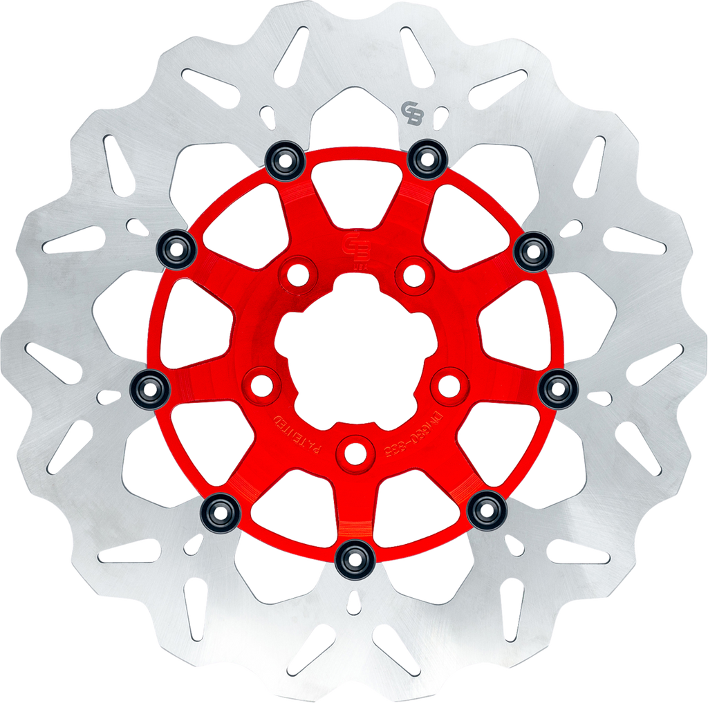 GBRAKES Brake Rotor - Rear - Red GBDU026 — image 1