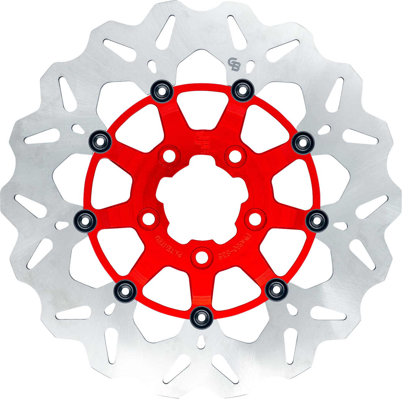 GBRAKES Brake Rotor - Rear - Red GBDU026 — image 1