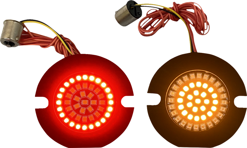 CUSTOM DYNAMICS Flat Rear Turn Signal - 1156 - Amber Lens GEN-4-AR2-1156T — image 1