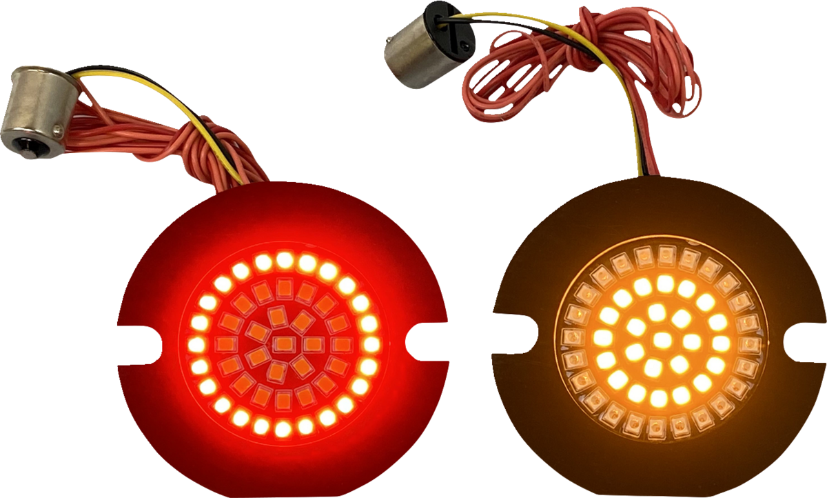 CUSTOM DYNAMICS Flat Rear Turn Signal - 1156 - Amber Lens GEN-4-AR2-1156T — image 1