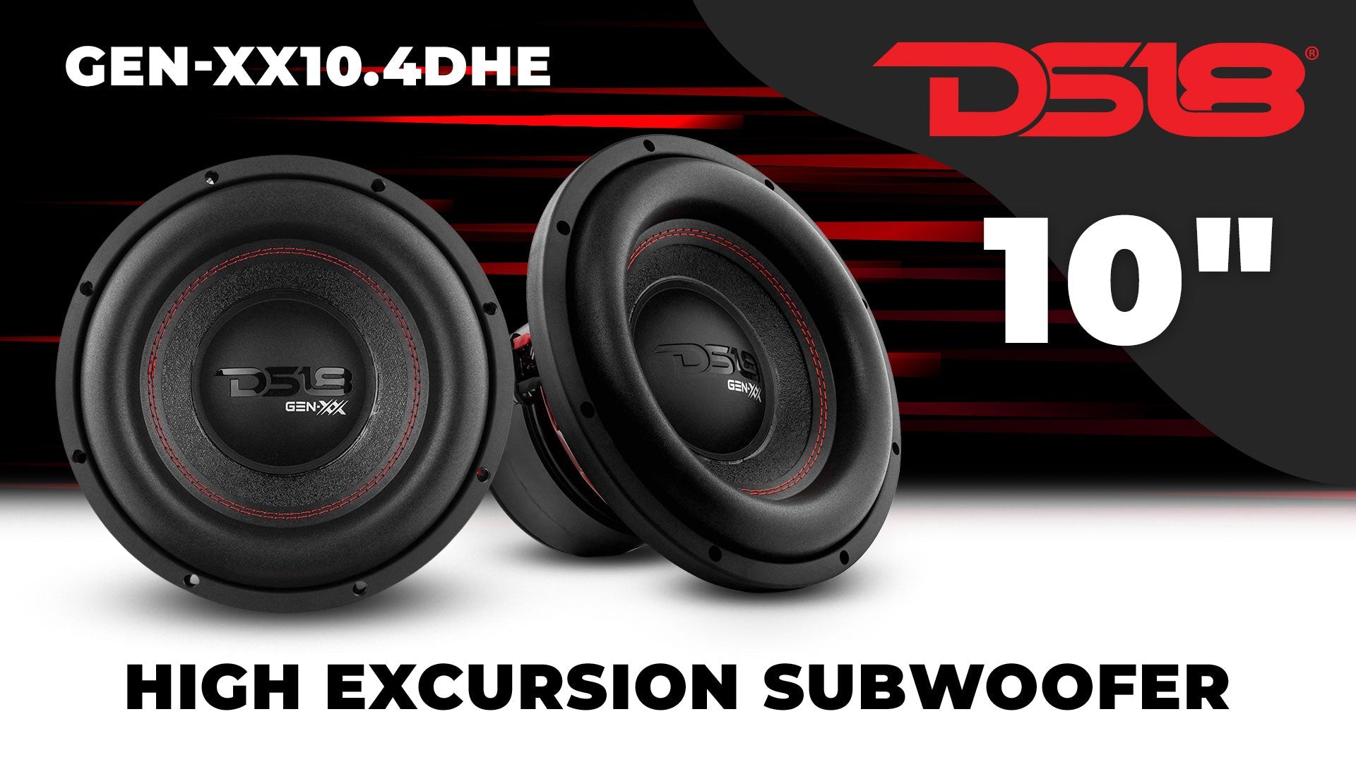 DS18 GEN-XX10.4DHE GEN-XX 10" High Excursion Subwoofer Double Stacked Magnets 500 Watts Rms DVC 4-Ohm — image 7