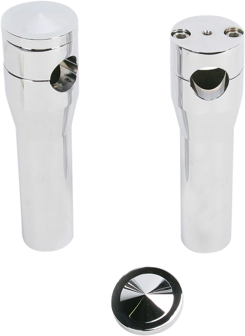 ACCUTRONIX Elite Custom Billet Aluminum Risers - Springer - 6" - Chrome HRS1356-C — image 1
