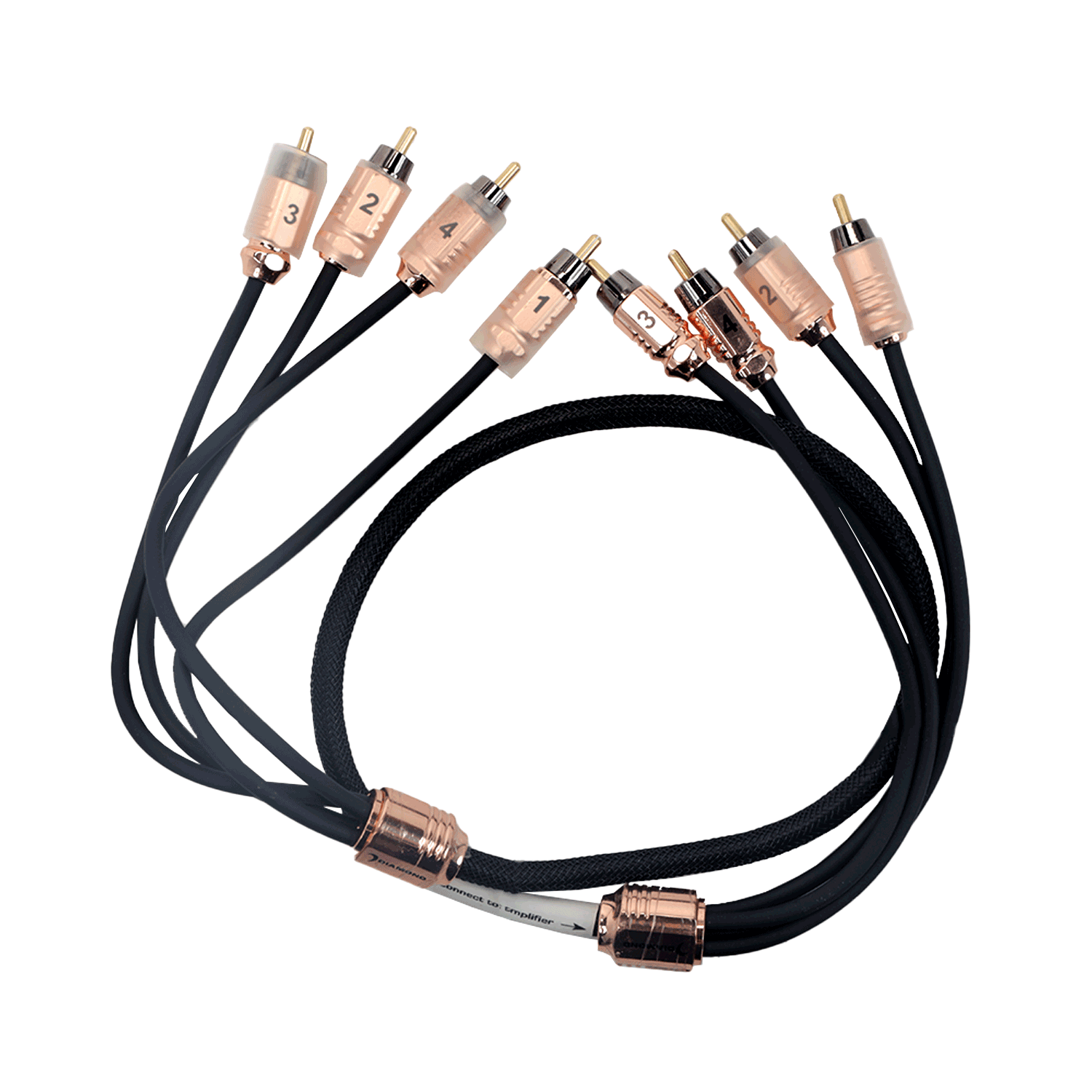Diamond Audio HX43 3Ft Four Channel RCA Cable — image 1