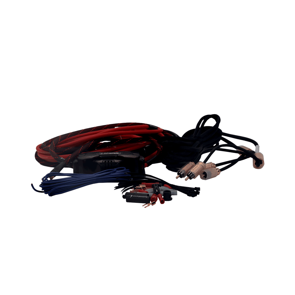 Diamond Audio HX82 2-Channel 8 Gauge Amplifier Installation Kit W/ RCA Interconnect and 20 ft Speaker Cable — image 2
