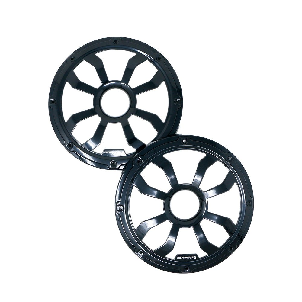 Diamond Audio HXM8FBB 8" Flush Mount Speaker Grills - Black (Pair) — image 1