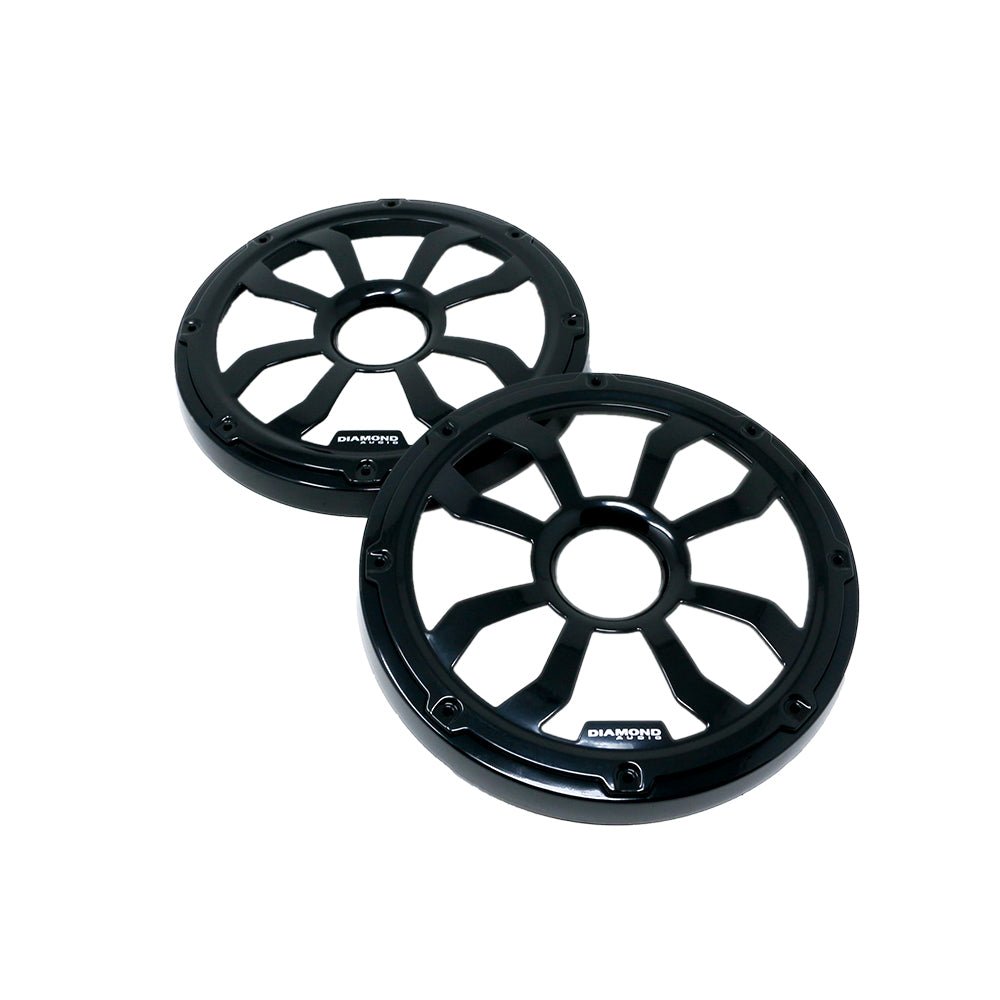 Diamond Audio HXM8FBB 8" Flush Mount Speaker Grills - Black (Pair) — image 2