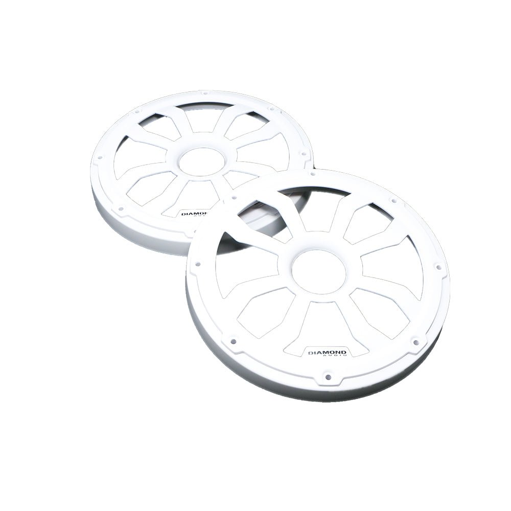 Diamond Audio HXM8FWW 8" Flush Mount Speaker Grills, Pair (White) — image 2
