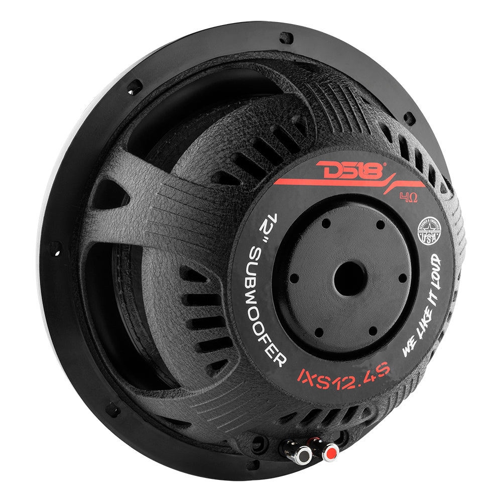 DS18 IXS12.4S IXS Shallow-Mount 12" Fiber Glass Subwoofer 800 Watts Rms SVC 4-Ohm — image 3