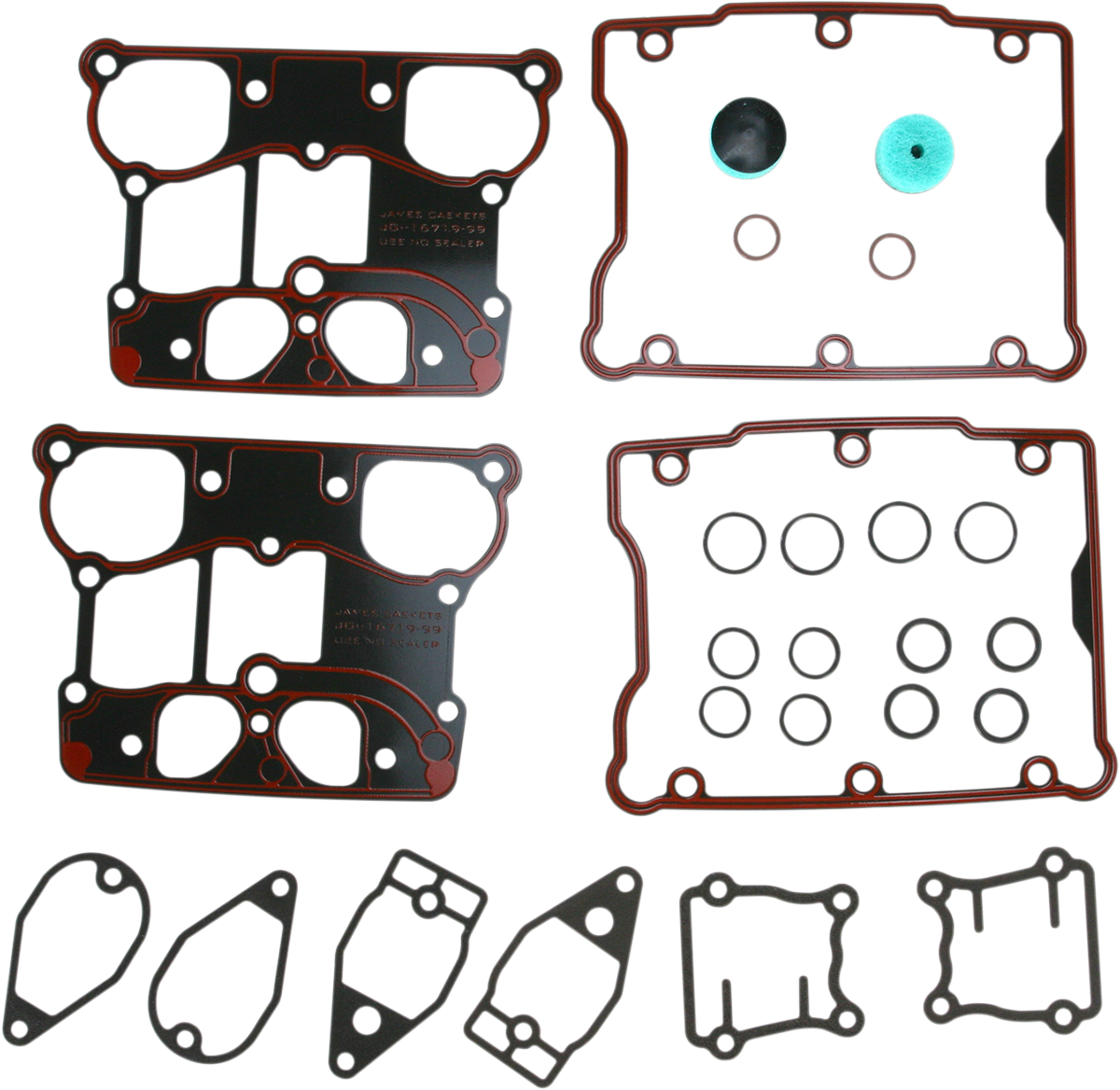 JAMES GASKET Rocker Cover Gasket and Seal Kit - '99-'17 Twin Cam JGI-17033-99 — image 1