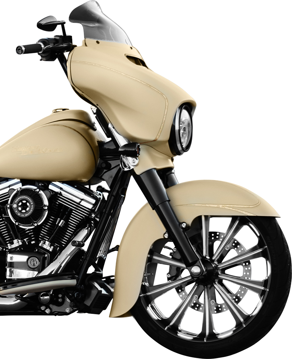 KLOCK WERKS Flare® Windshield - 8-1/2" - Dark - Smoke - '14-'25 FLH KWW-01-0210-2014 — image 4