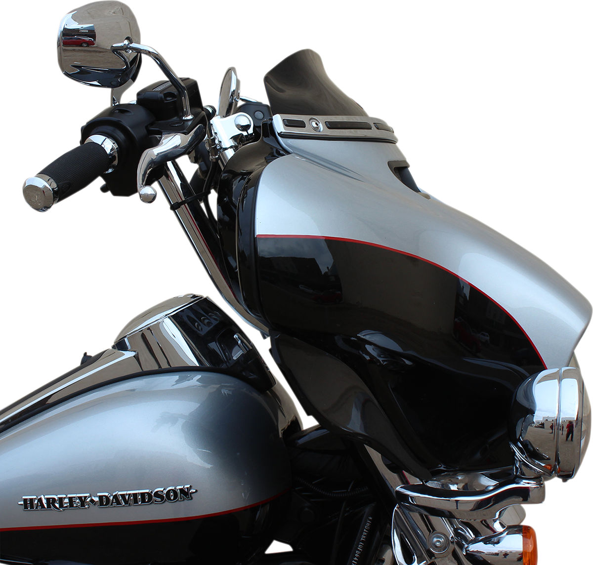 KLOCK WERKS Flare® Windshield - 4" - Black - '14-'25 FLH KWW-01-0404 — image 1