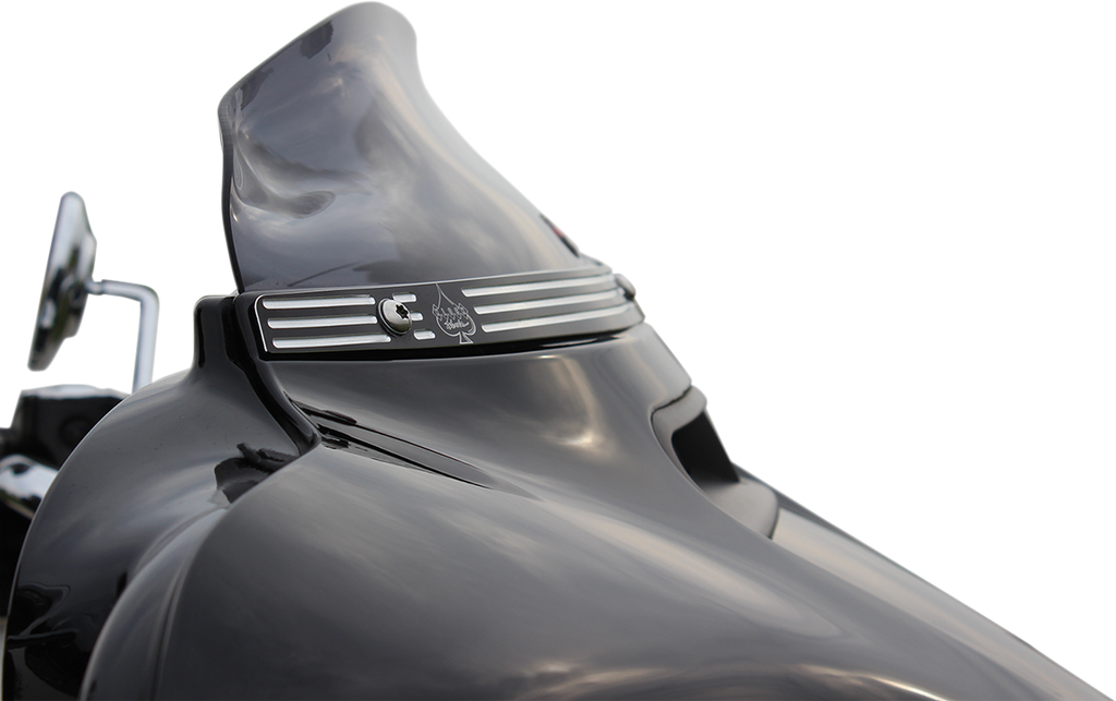 KLOCK WERKS Flare® Windshield - 4" - Dark Smoke - '14-'25 FLH KWW-01-0405 — image 1