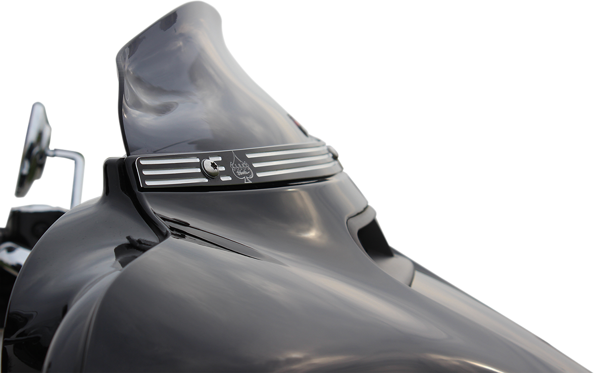 KLOCK WERKS Flare® Windshield - 4" - Dark Smoke - '14-'25 FLH KWW-01-0405 — image 1