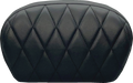 LE PERA Sissy Bar Pad - Large - Vinyl - Single Diamond - Dull Black L-SBP01DM-DULL — image 1