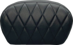 LE PERA Sissy Bar Pad - Large - Vinyl - Single Diamond - Dull Black L-SBP01DM-DULL — image 1
