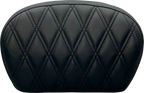 LE PERA Sissy Bar Pad - Large - Vinyl - Single Diamond - Dull Black L-SBP01DM-DULL — image 2