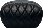 LE PERA Sissy Bar Pad - Large - Vinyl - Single Diamond - Shiny Black L-SBP01DM-SH — image 1