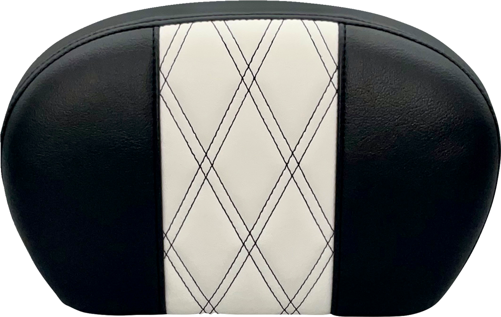 LE PERA Sissy Bar Pad - Large - GT 1/HR 1 Inlay - Dull Black L-SBP01GT/HR1 — image 1