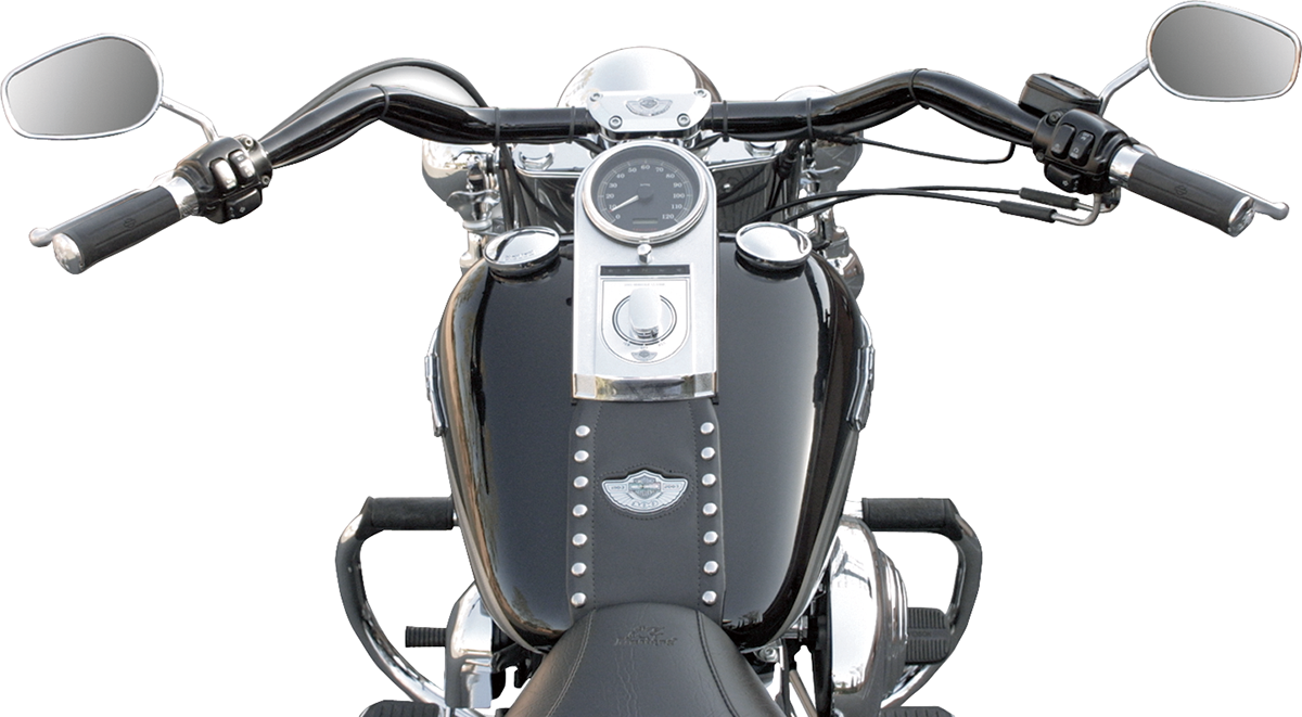 LA CHOPPERS 1-1/4" Big Johnson FL Handlebar - Dimpled - Black LA-7303-01B — image 2