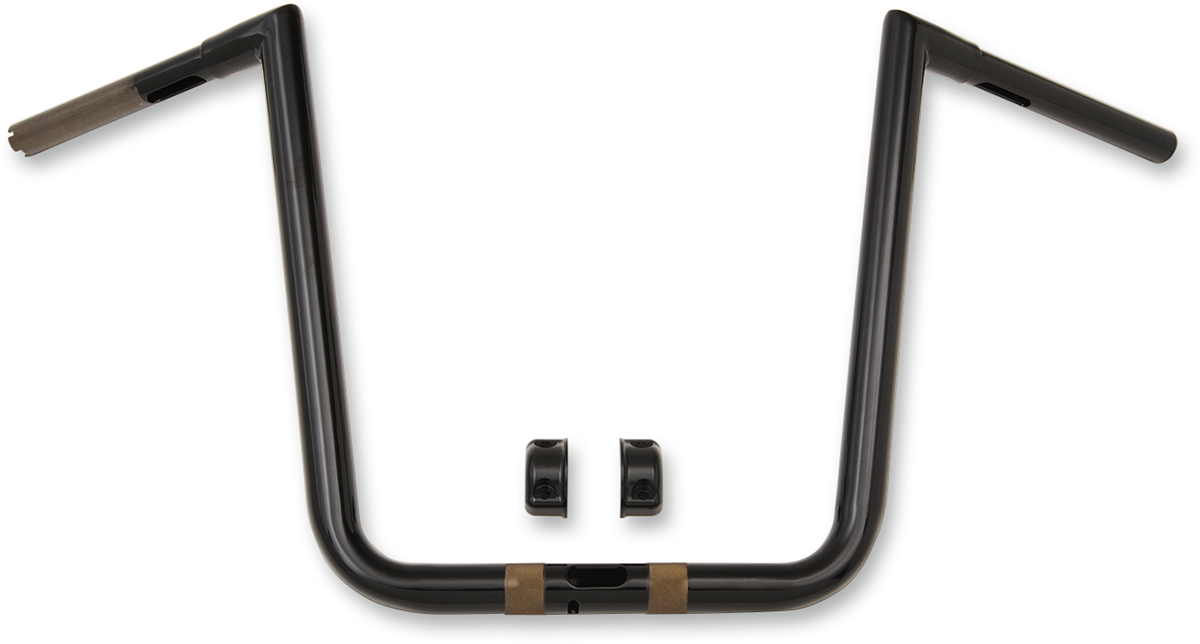 LA CHOPPERS 1-1/4" Hefty Twin Peaks Handlebar - 16" - Black LA-7312-66B — image 1