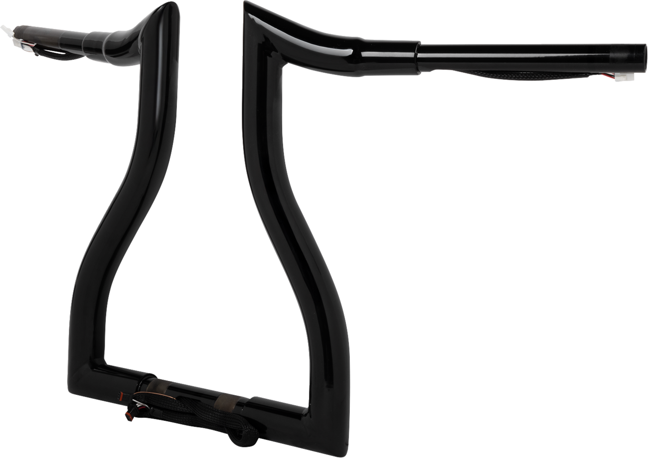 LA CHOPPERS Pre-Wired Hammerhead Handlebar - 14" - Black LA-7316-14BW — image 2