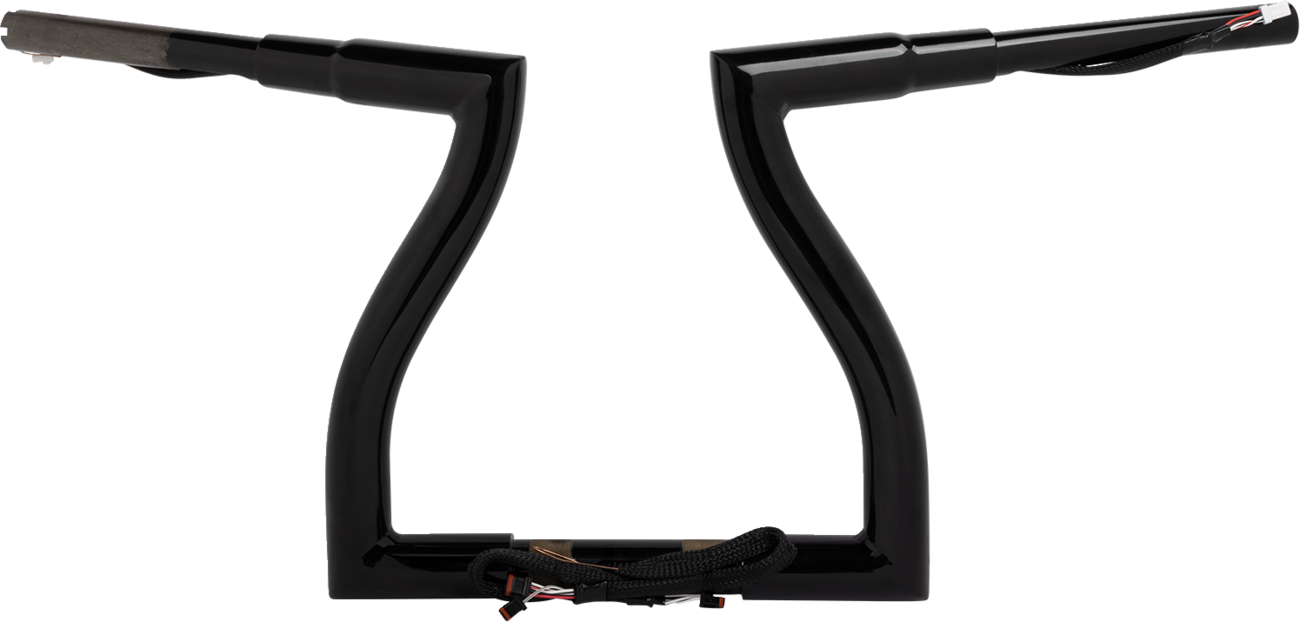 LA CHOPPERS Pre-Wired Thresher Handlebar - 12" - Black LA-7317-12BW — image 1